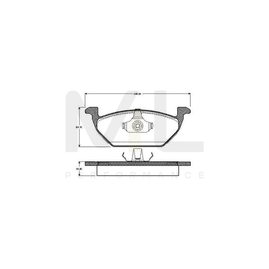 Bosch 0986Tb2313 Brake Pad Set Excl. Wear Warning Contact, With Accessories  | ML Performance Car Parts