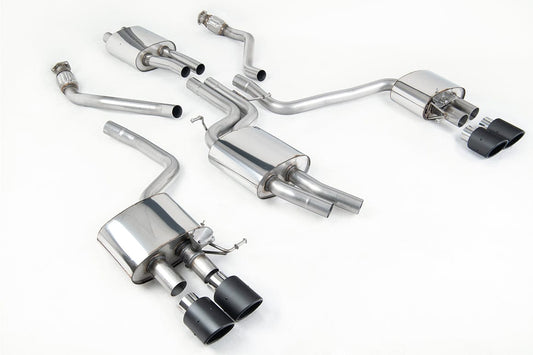MillTek SSXAU671 Audi SQ5 Cat-Back Exhaust with Quad Carbon Jet-100 Tips