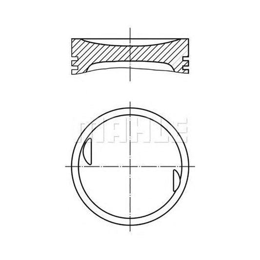 MAHLE ORIGINAL 676 06 00 Piston 76,9 mm, with piston rings | ML Performance Car Parts
