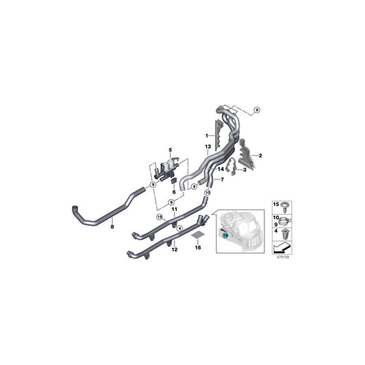 Genuine BMW 64219226749 F10 F11 Hose, Inlet (Inc. 528iX, 528i & 520i) | ML Performance UK