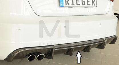 Rieger 00099355 Audi 8V A3 Rear Diffuser 1 | ML Performance UK Car Parts