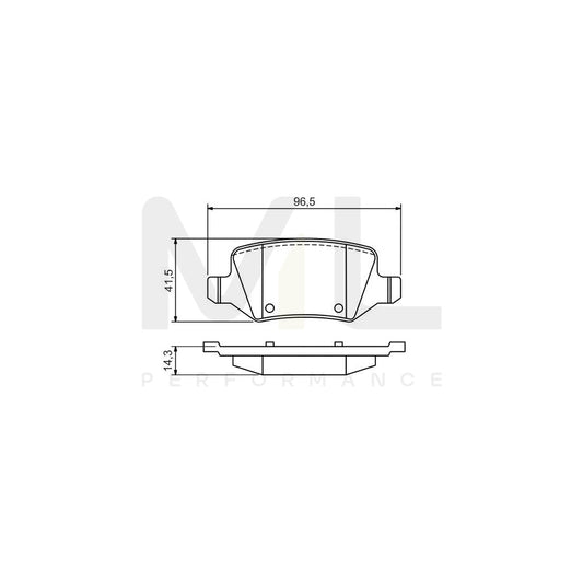 Bosch 0986494569 Brake Pad Set BP1490 | ML Performance Car Parts