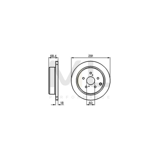 BOSCH 0 986 478 443 Brake Disc Internally Vented, Vented, Oiled | ML Performance Car Parts
