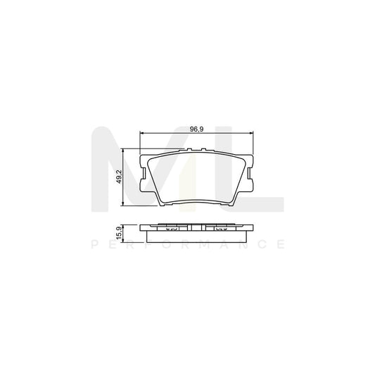 Bosch 0986494346 Brake Pad Set With Mounting Manual BP1254 | ML Performance Car Parts