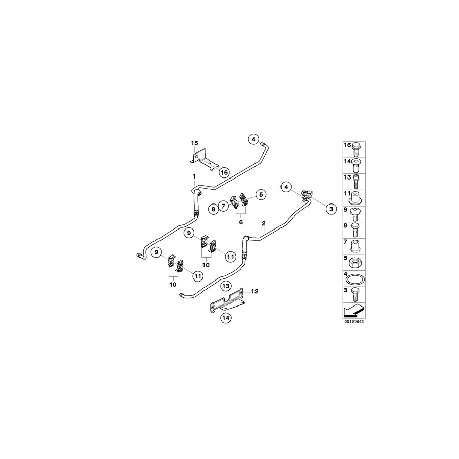 Genuine BMW 17227563856 E60 E61 Bracket, Oil Cooler Line (Inc. 535i & 535xi) | ML Performance UK
