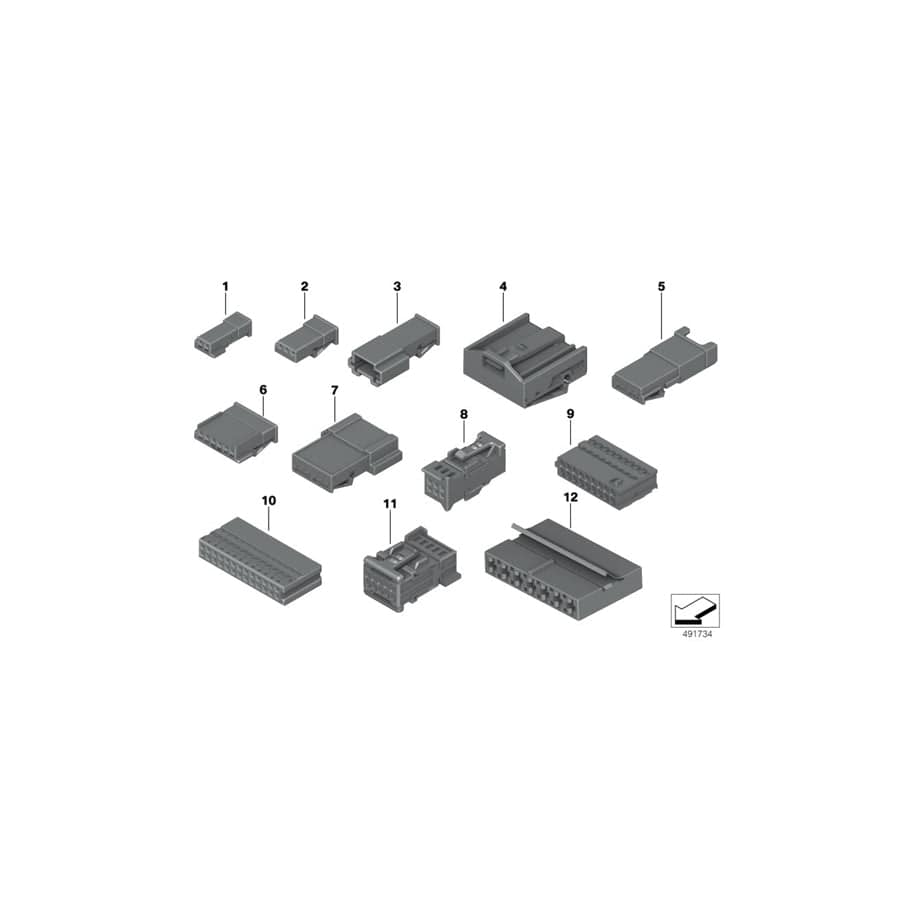 Genuine BMW 61139227697 F34 E60 E92 Universal Socket Housing Uncoded 7-POL. (Inc. 330xd, X3 2.0i & 120i) | ML Performance UK Car Parts