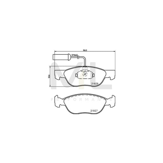 Hella 8DB 355 008-321 Brake Pad Set With Integrated Wear Warning Contact | ML Performance Car Parts