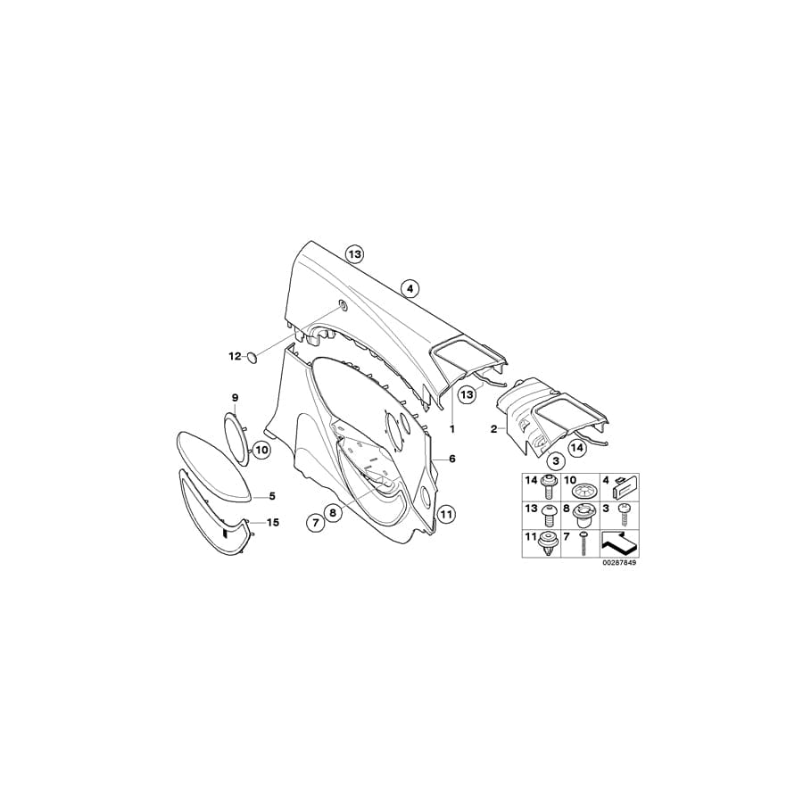 Genuine BMW 51439150958 E64 E64 Lateral Trim Panel Top Rear Right CHATEAU (Inc. 635d, 650i & 645Ci) | ML Performance UK Car Parts