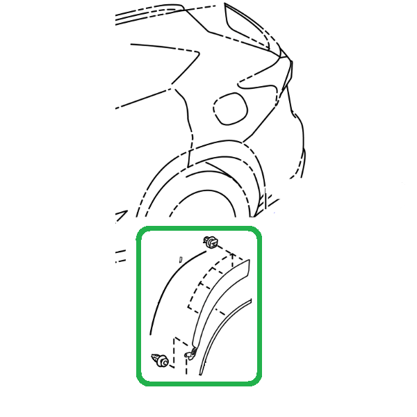 Genuine Lexus 75062-78011 NX N/S/R Door Panel Arch Moulding