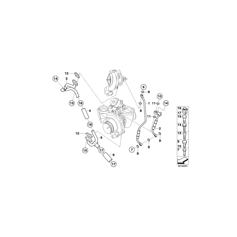 Genuine BMW 11427803606 E82 E87 E88 Oil Pipe (Inc. 123d & X1 23dX) | ML Performance UK Car Parts