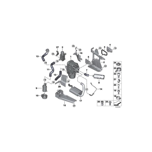 Genuine BMW 64129330835 G15 G02 G30 Bracket, Recirculation Pump, Aux. Heater (Inc. 330dX, X3 M40iX & X3 20i 1.6) | ML Performance UK