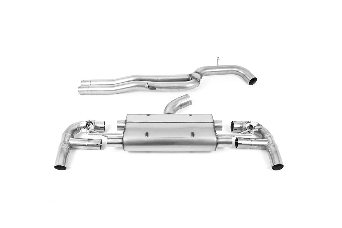 MillTek SSXAU886 Audi RS3 Non-Resonated Cat-Back Exhaust Cat-Back with 80mm Titanium Trims