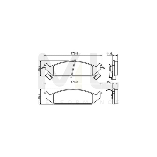 Bosch 0986494313 Brake Pad Set With Acoustic Wear Warning, With Mounting Manual BP1203 | ML Performance Car Parts