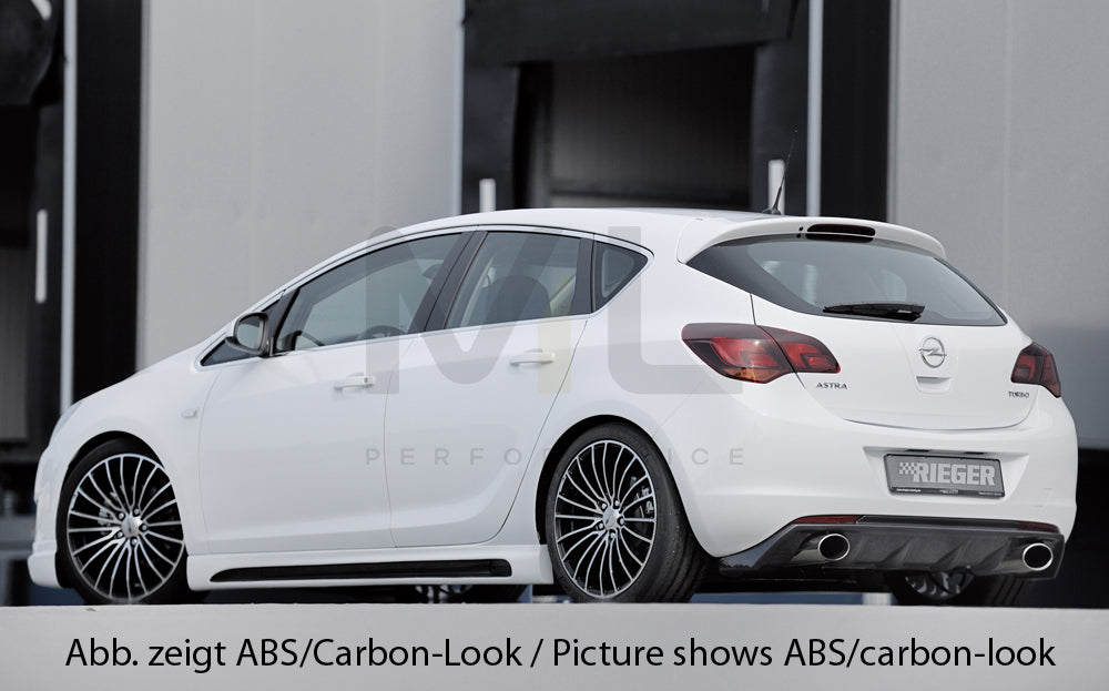 Rieger 00051316 Opel Astra J Rear Diffuser 4 | ML Performance UK Car Parts