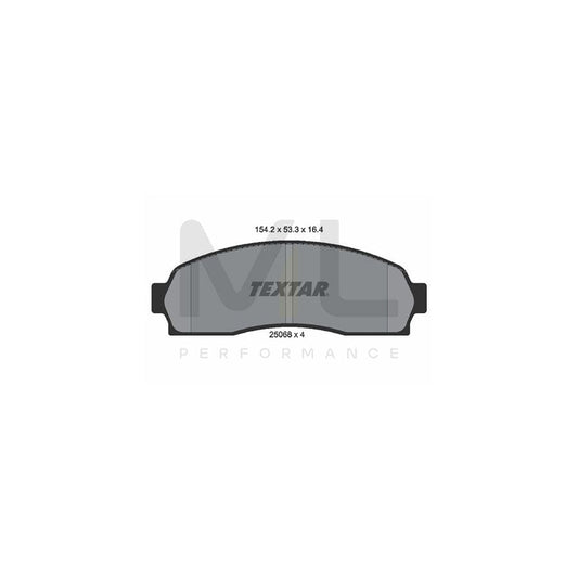 TEXTAR 2506801 Brake pad set for FORD USA EXPLORER not prepared for wear indicator | ML Performance Car Parts