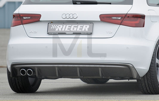Rieger 00099142 Audi 8V A3 Rear Diffuser 1 | ML Performance UK Car Parts