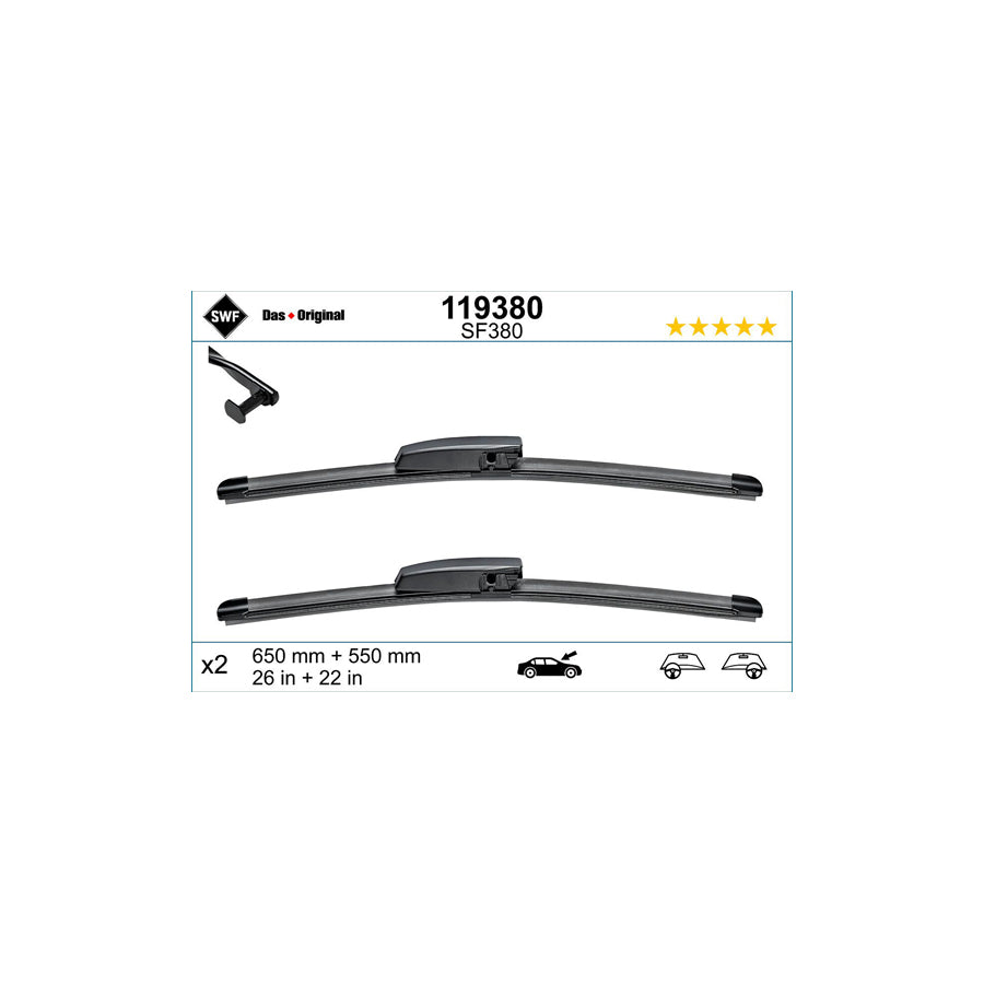 Swf Visioflex 119380 Wiper Blade | ML Performance UK Car Parts