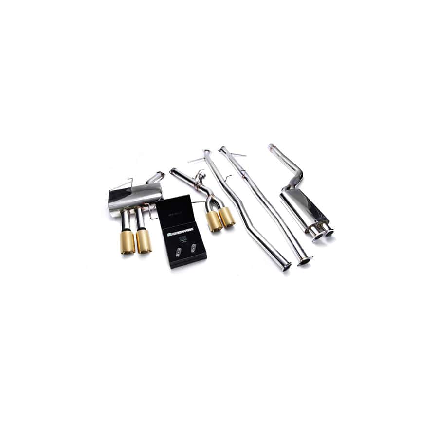 Armytrix BMF12-QS11G Valvetronic Exhaust System BMW 520i | 528i F10 N20B20 2011-2019 with Quad Gold 3.5"  | ML Performance UK UK Car Parts