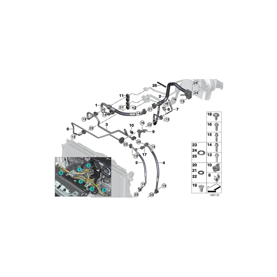 Genuine BMW 64509291282 I01 I01 Pressure Pipe, Front R1234YF (Inc. i3 120Ah, i3s 120Ah Rex & i3s 94Ah) | ML Performance UK