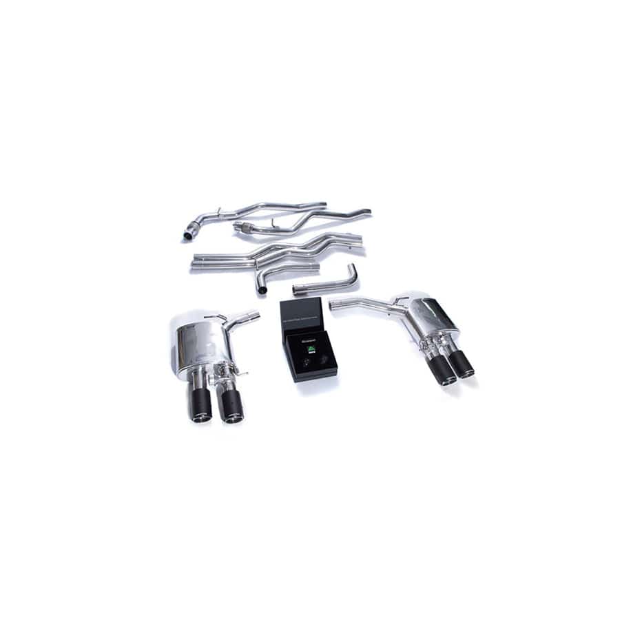 Armytrix AUC8T-QC38 Valvetronic Exhaust System Audi A7 C8 2018+ with Quad Carbon Fiber 4"  | ML Performance UK UK Car Parts