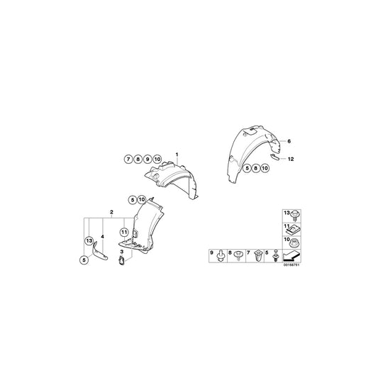 Genuine BMW 51717059372 E81 E87 Cover, Wheell Housing, Front Right (Inc. 130i, 116d & 123d) | ML Performance UK