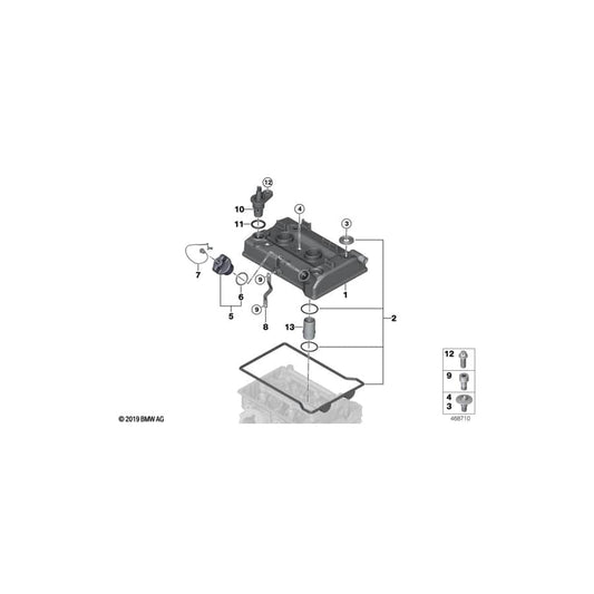 Genuine BMW 11127707003 Collar Screw M6X17-8.8-ZNS3 (Inc. i3 Rex) | ML Performance UK Car Parts