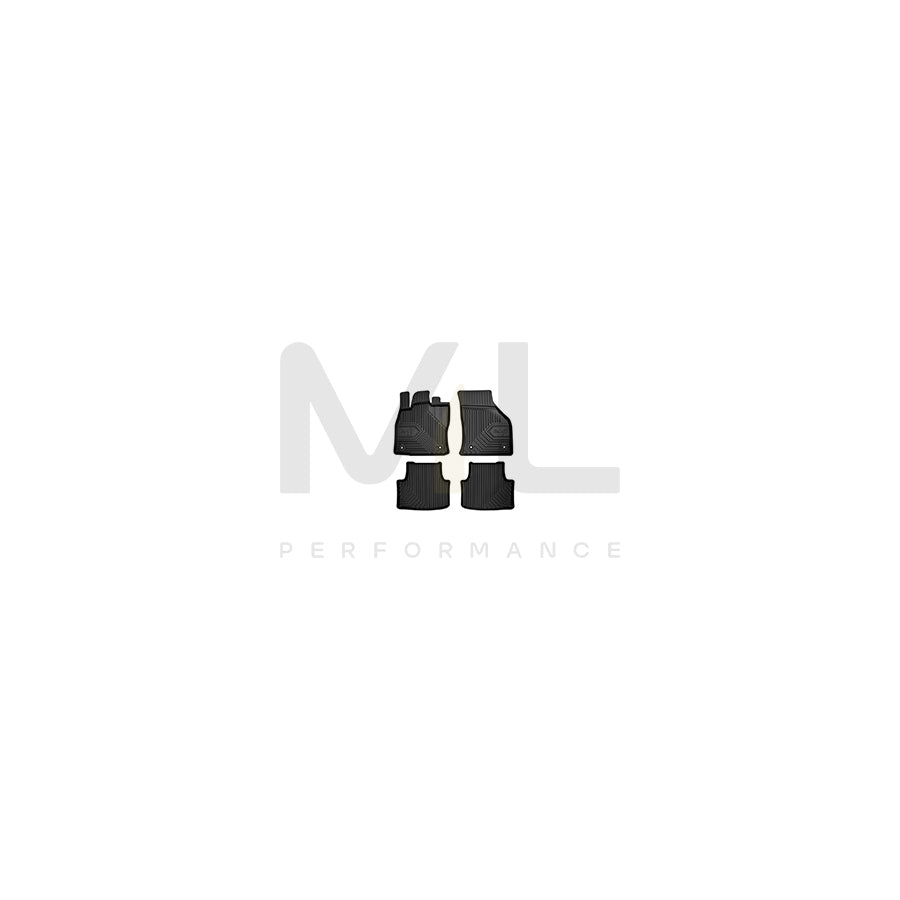 FROGUM Tailored 77407015 Floor mat set for SKODA Octavia III Hatchback (5E3, NL3, NR3) Elastomer, Front and Rear, Quantity: 4, Black | ML Performance Car Parts