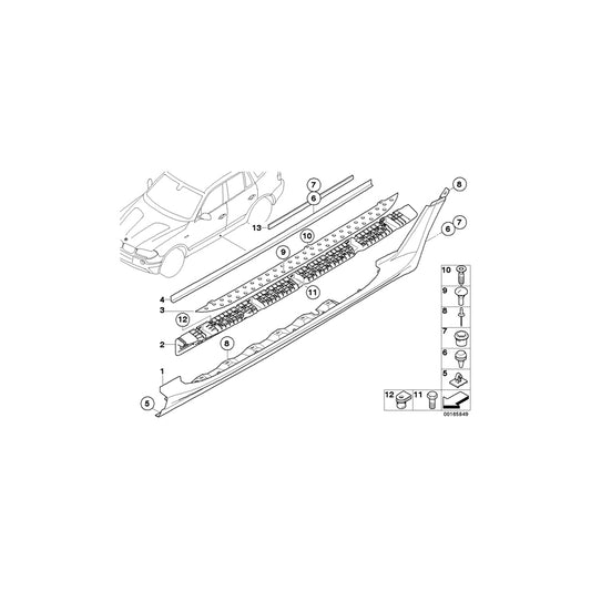 Genuine BMW 51713401010 E83 Reinforcement Right (Inc. X3 3.0i, X3 3.0si & X3 2.5i) | ML Performance UK