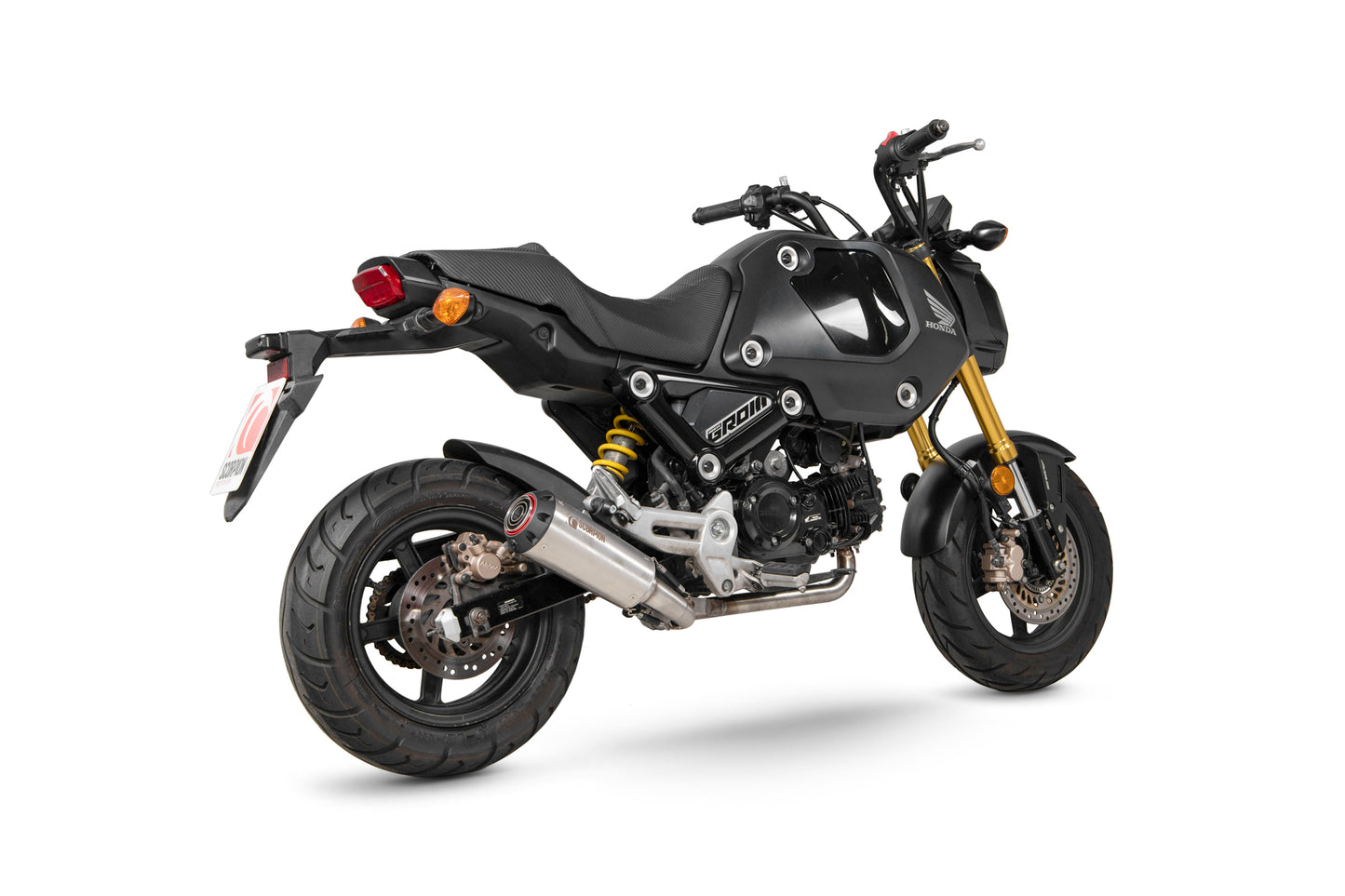 Scorpion PHA199SYSSEO Honda MSX 125 Red Power Full System - Brushed Stainless Steel Sleeve | ML Performance UK UK