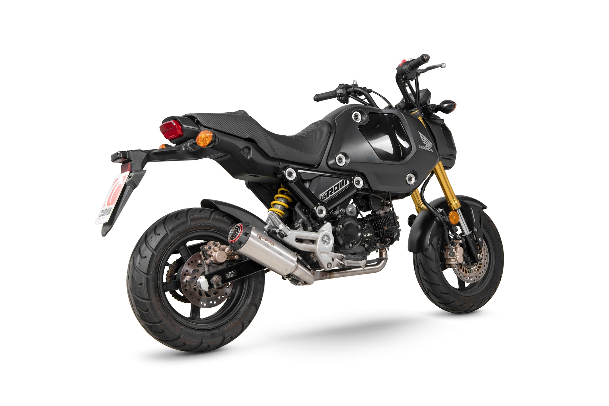 Scorpion PHA199SYSSEO Honda MSX 125 Red Power Full System - Brushed Stainless Steel Sleeve | ML Performance UK UK