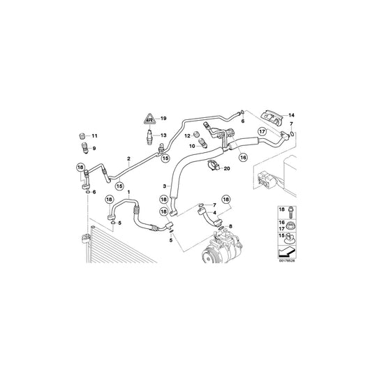 Genuine BMW 64509194765 E63 E60 Hose Clamp (Inc. 535d, 528xi & 530d) | ML Performance UK