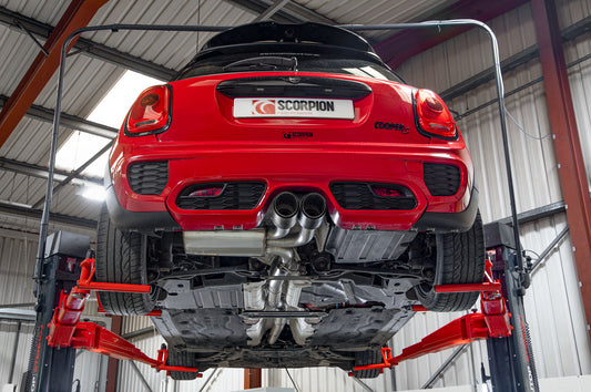Scorpion SMNS010CF Mini Cooper S F56 Non-Resonated Cat-Back System | ML Performance UK UK