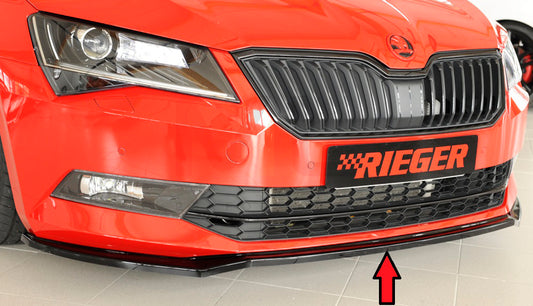 Rieger 00088149 Skoda 3T 3V Superb III Front Splitter 1 | ML Performance UK Car Parts