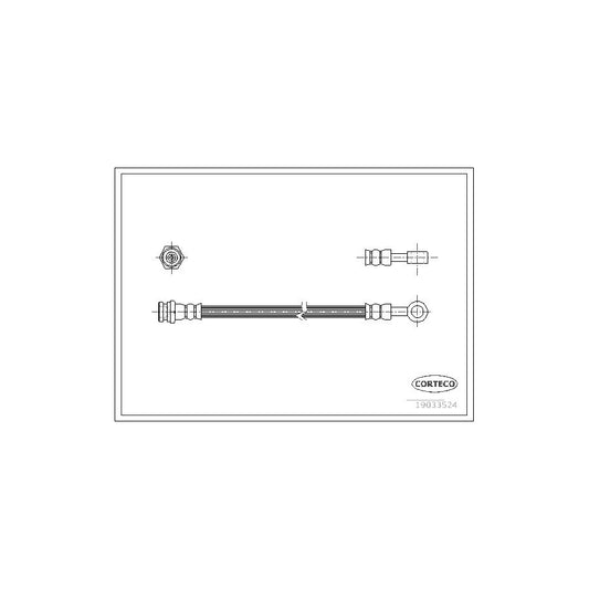 Corteco 19033524 Brake Hose For Kia Sorento I (Jc) | ML Performance UK