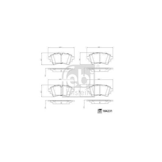 Febi Bilstein 184231 Brake Pad Set