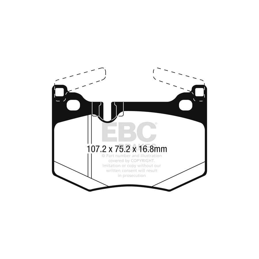 EBC DP52261NDX Lexus Bluestuff NDX Rear Brake Pads  - Brembo Caliper (Inc. GS-F & RC-F) 2 | ML Performance UK Car Parts
