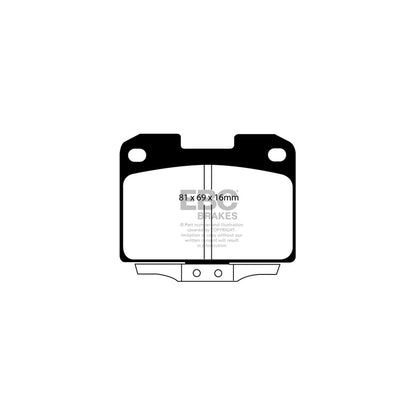 EBC DP41098R Mitsubishi 3000 Yellowstuff Rear Brake Pads 2 | ML Performance UK Car Parts