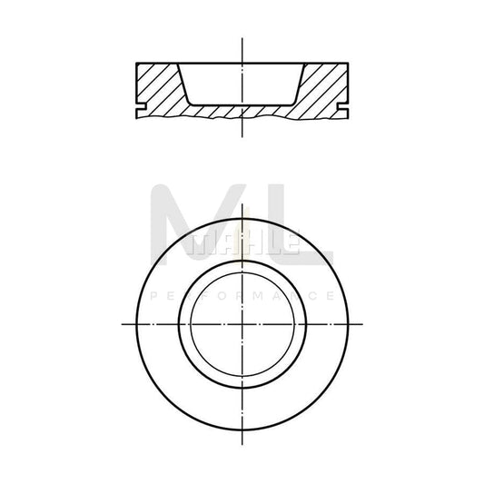 MAHLE ORIGINAL 229 60 00 Piston 128,0 mm, with piston ring carrier, without cooling duct | ML Performance Car Parts