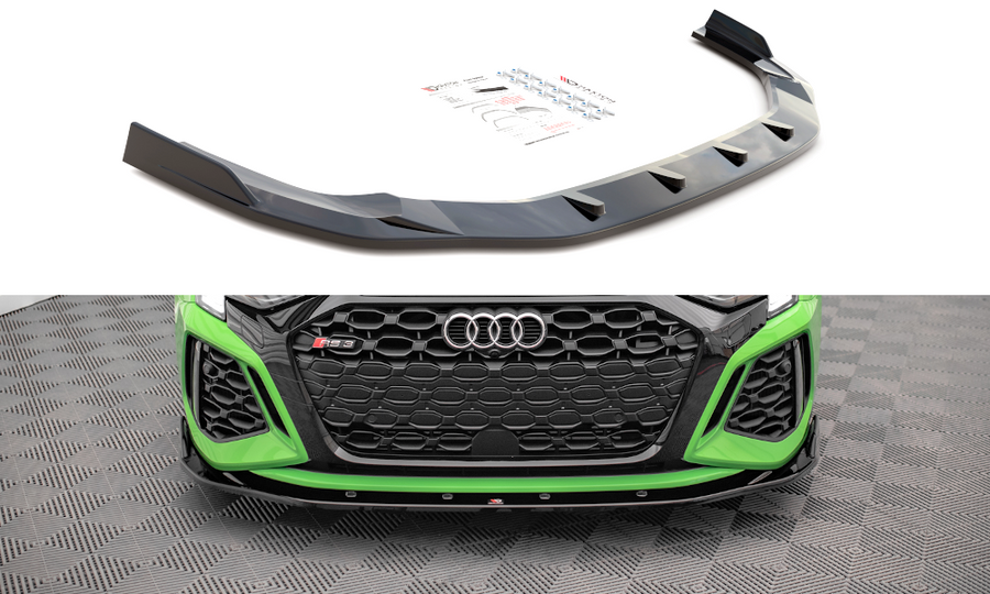 Maxton Design AU-RS3-8Y-S-FD2T Front Splitter V.2 Audi RS3 8Y | ML Performance UK Car Parts