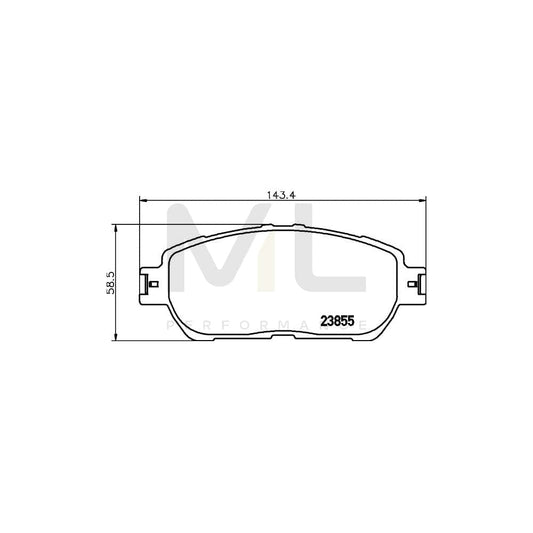 Hella 8DB 355 014-441 Brake Pad Set Not Prepared For Wear Indicator | ML Performance Car Parts
