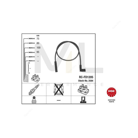 NGK Ignition Cable Kit RC-FD1205 (NGK2584) | ML Car Parts UK | ML Performance