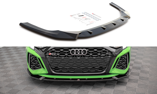 Maxton Design AU-RS3-8Y-S-FD1T Front Splitter V.1 Audi RS3 8Y | ML Performance UK Car Parts