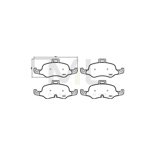 Brembo P 85 160X Brake Pad Set For Audi Tt Prepared For Wear Indicator | ML Performance Car Parts