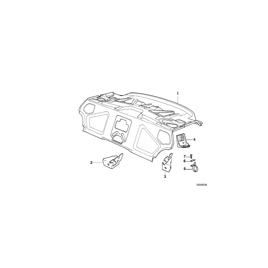 Genuine BMW 41148134986 E31 Upper Backrest Bearing Bracket (Inc. 840i, 850CSi & 840Ci) | ML Performance UK Car Parts
