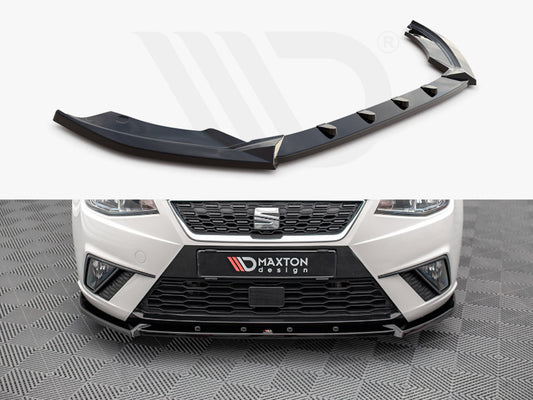 Maxton Design SE-IB-5-FD1T Front Splitter V.1 Seat Ibiza MK5 (2017-2021) | ML Performance UK Car Parts