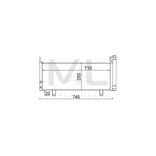 MAHLE ORIGINAL AC 639 000S Air conditioning condenser for TOYOTA Camry VI Saloon (_V4_) with dryer | ML Performance Car Parts