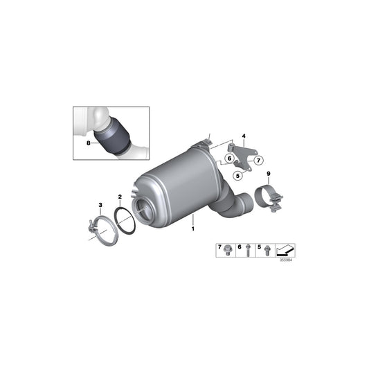 Genuine BMW 18207805775 F30 F16 E93 Holder Catalytic Converter Near Engine (Inc. 730d, 525d & 330d) | ML Performance UK