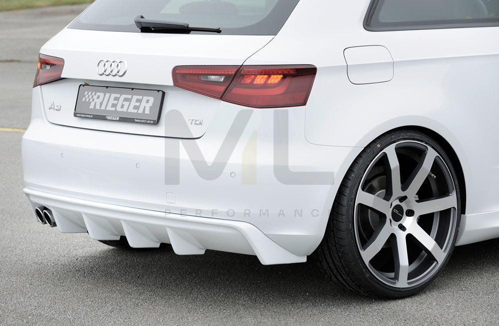 Rieger 00056786 Audi 8V A3 Rear Diffuser 2 | ML Performance UK Car Parts