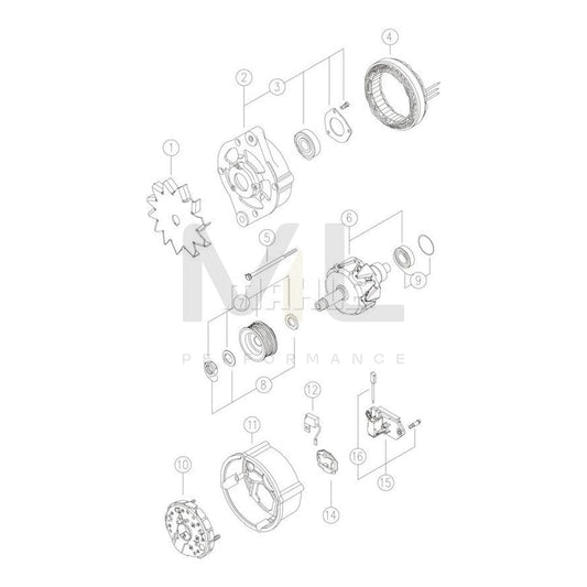 MAHLE ORIGINAL MG 58 Alternator 14V, 100A | ML Performance Car Parts