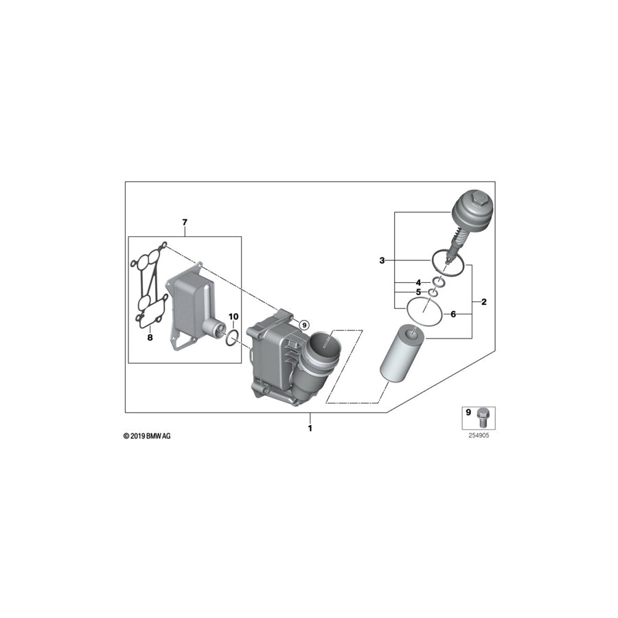 Genuine BMW 11427808445 E71 E90 E91 O-Ring 74X3 (Inc. 330d, 330xd & 325d) | ML Performance UK Car Parts